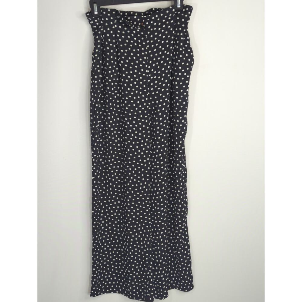 Zara Basic Black & White Polka Dot Pants‎ Women's XS Pinup Retro Preppy